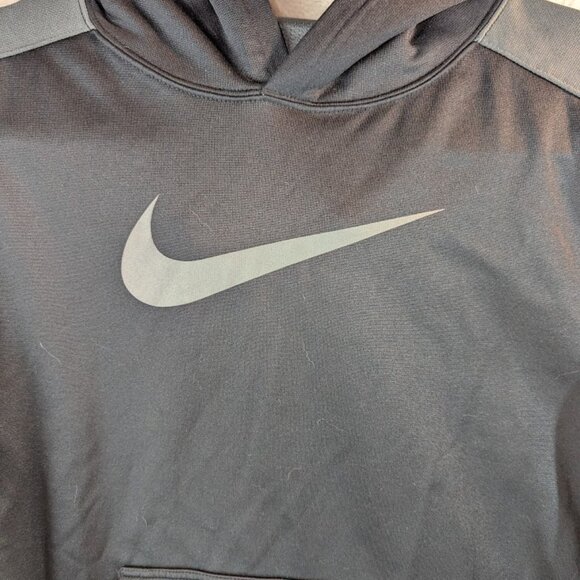 Nike Boy's XL Therma-Fit Hoodie Jacket Pull Over Black and Gray - Picture 7 of 7